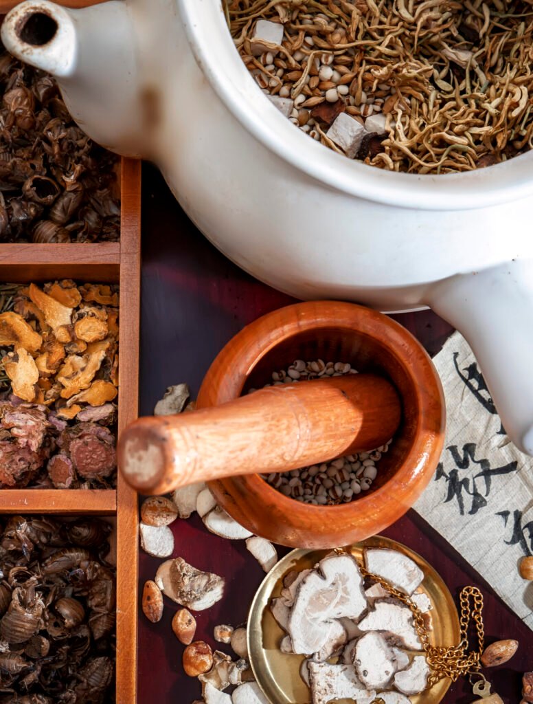 Ervas da medicina chinesa.