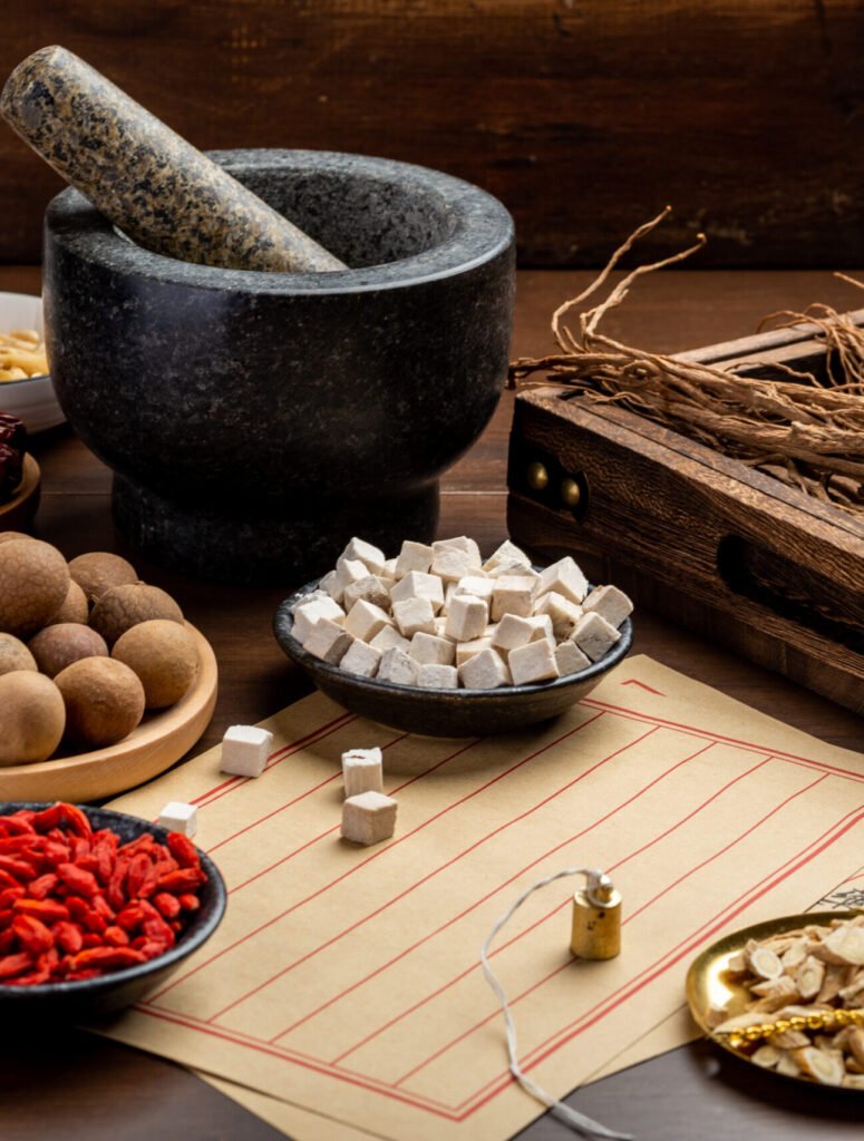 Ervas da medicina chinesa.