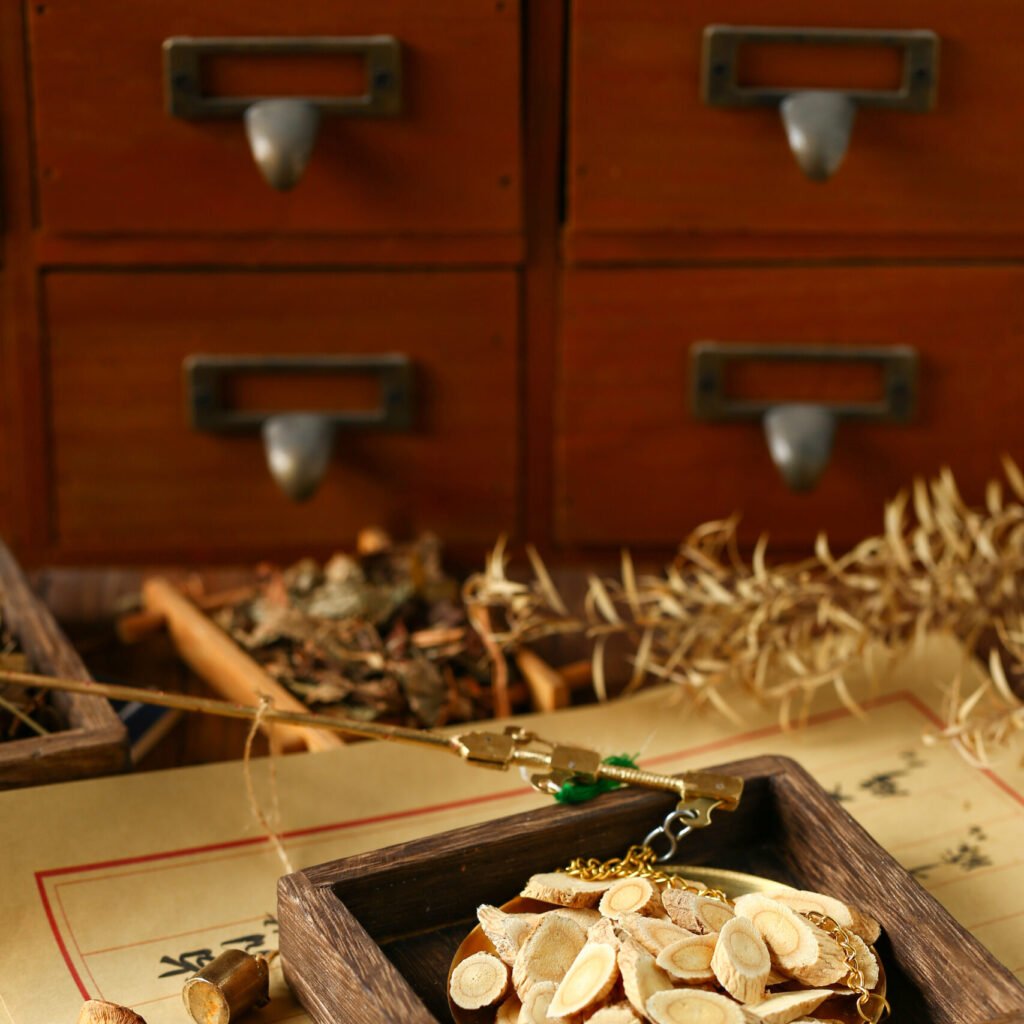 Ervas da medicina chinesa.